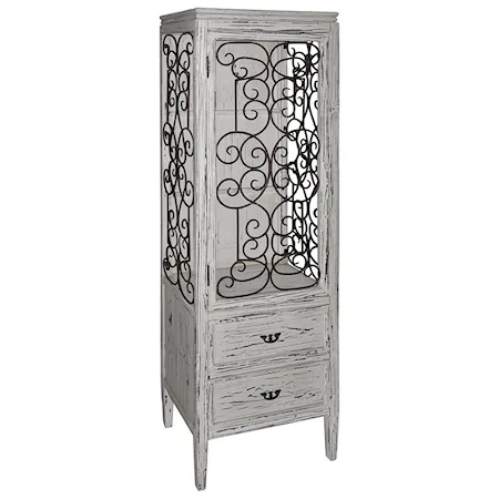 Santa Rosa Distressed Metal And Wood Cabinet